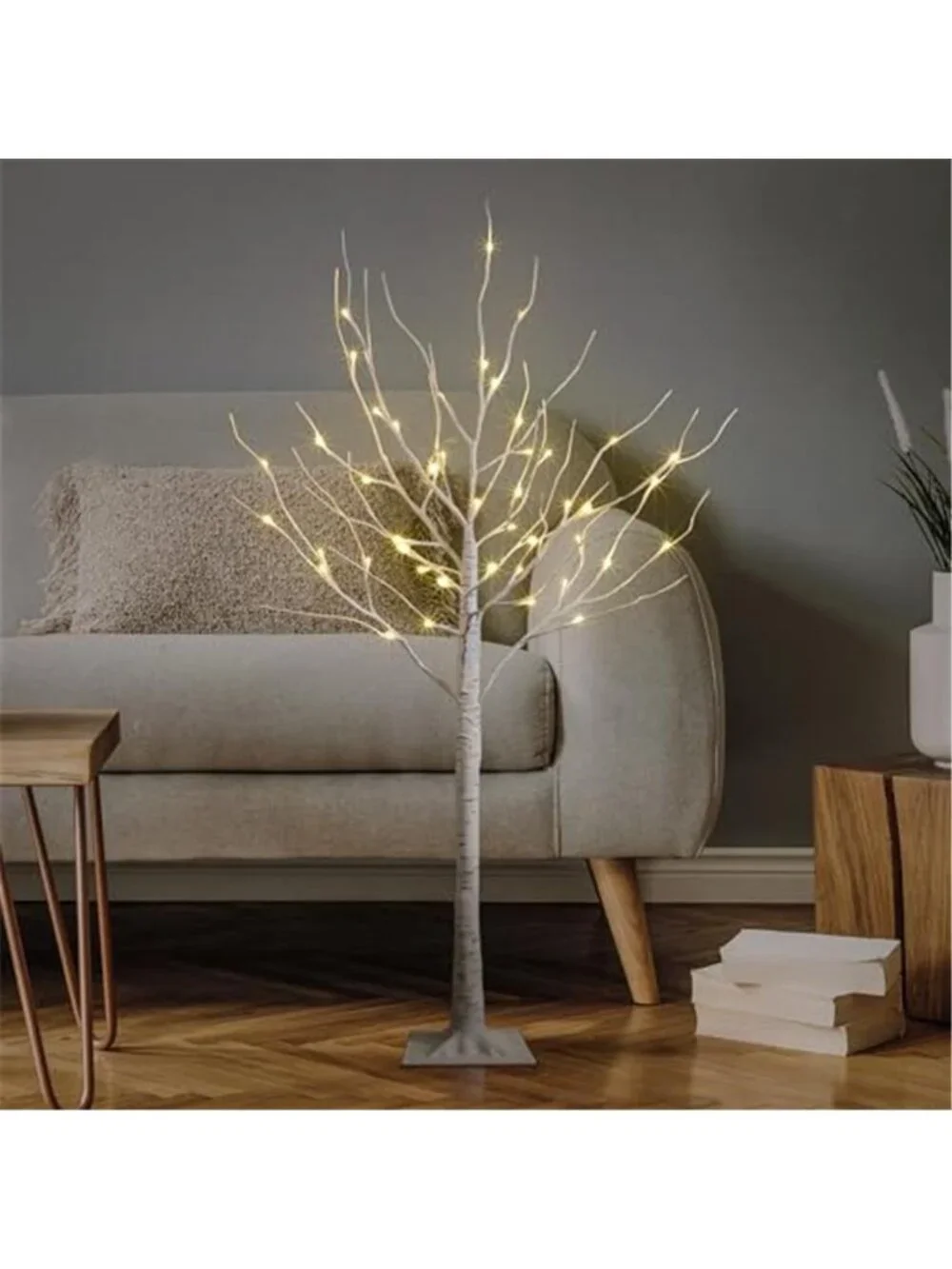Prelit LED Birch Tree Light White Lighted Decorative Tree Indoor Outdoor Decor